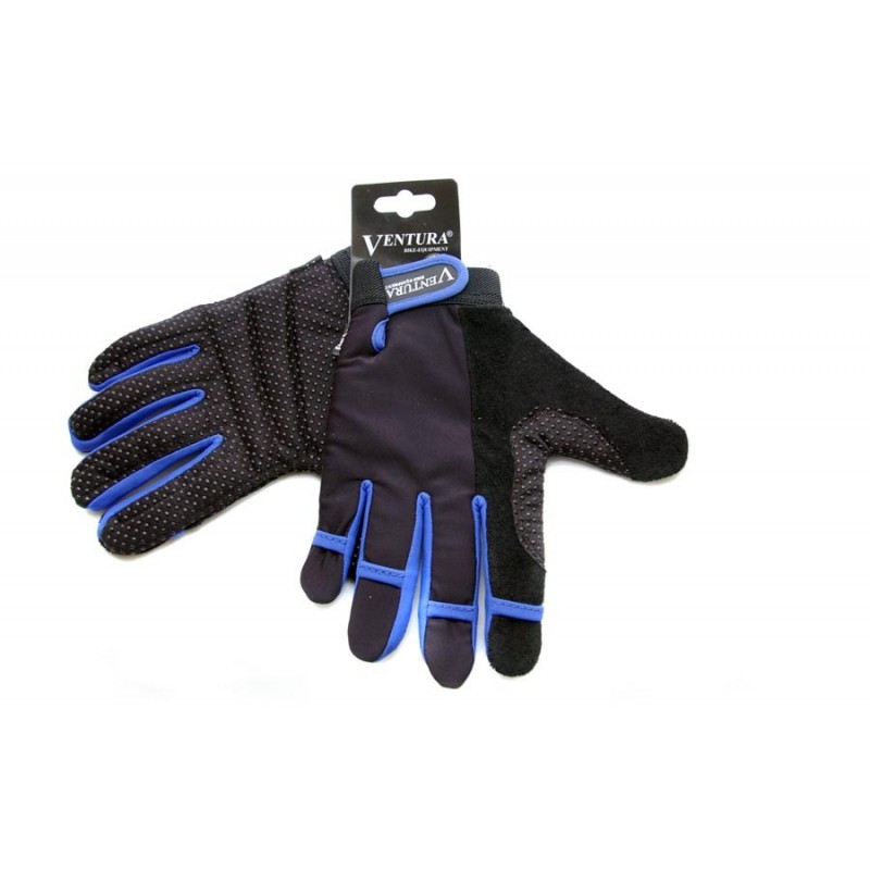 

Велоперчатки Ventura Lycra Gel черный / синій (A-PZ-0160-blue) XL