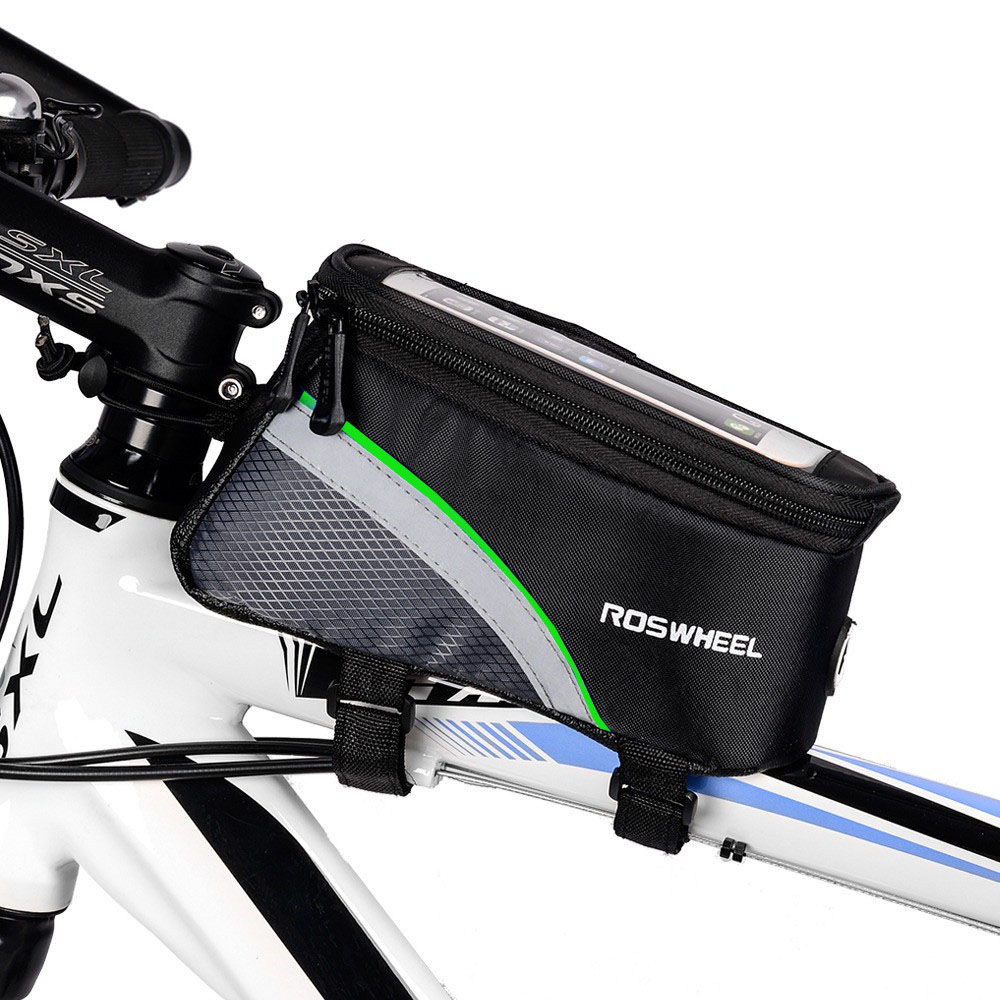 

Сумка под смартфон Roswheel BAO-012XL на раму, черный / серый (BAO-012XL)