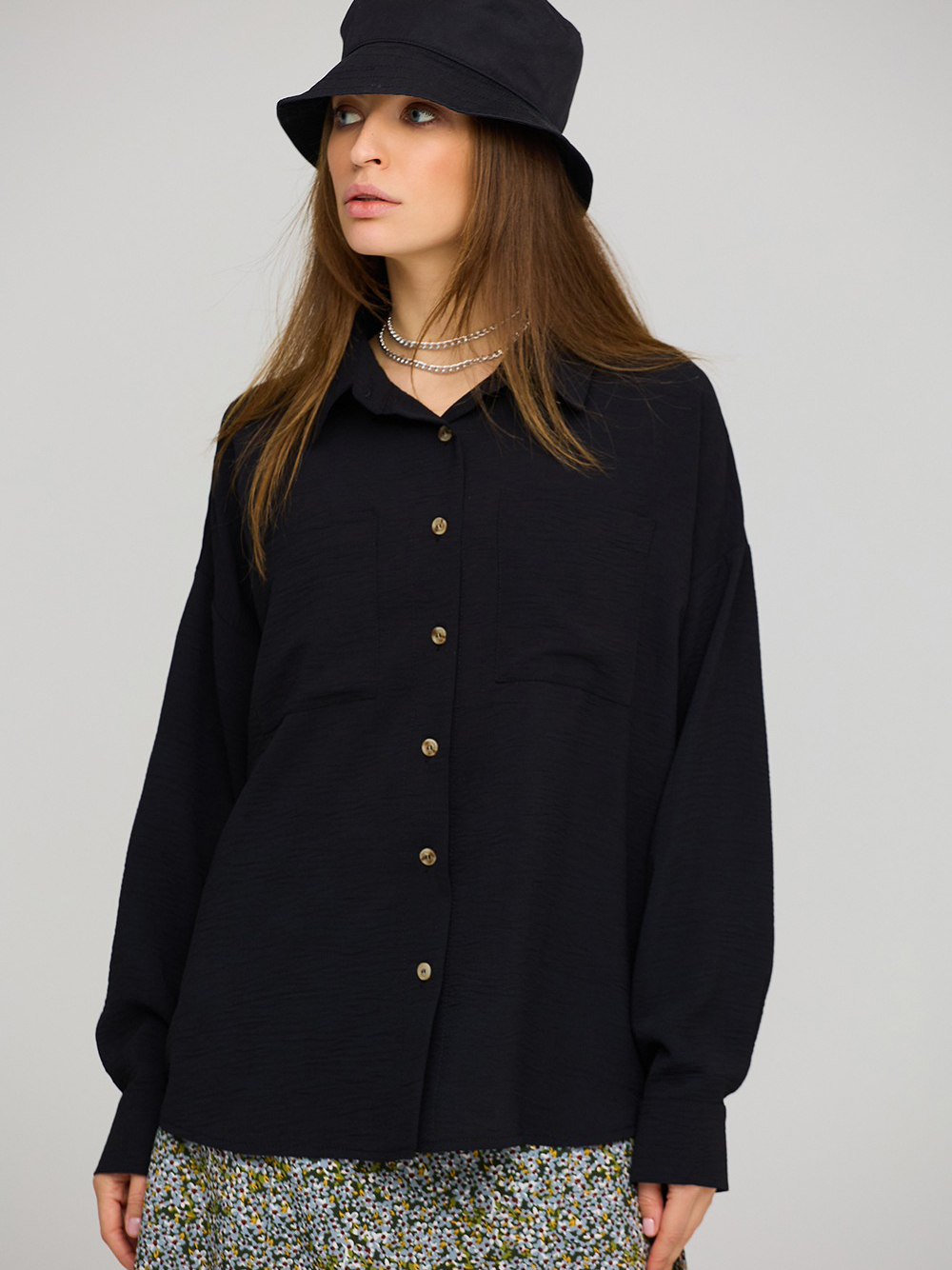 

Рубашка Karree Розмари P1962M6194  Черная, Рубашка Karree Розмари P1962M6194 L Черная