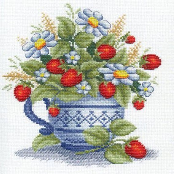 

Набор алмазная вышивка Земляника 40x40см