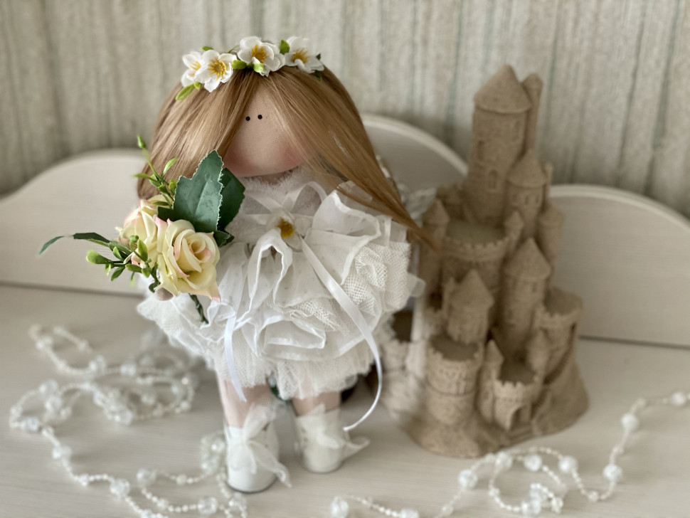 

Hand Made Кукла ручной работы Тильда текстильная коллекционная Ангел. Рост 33см