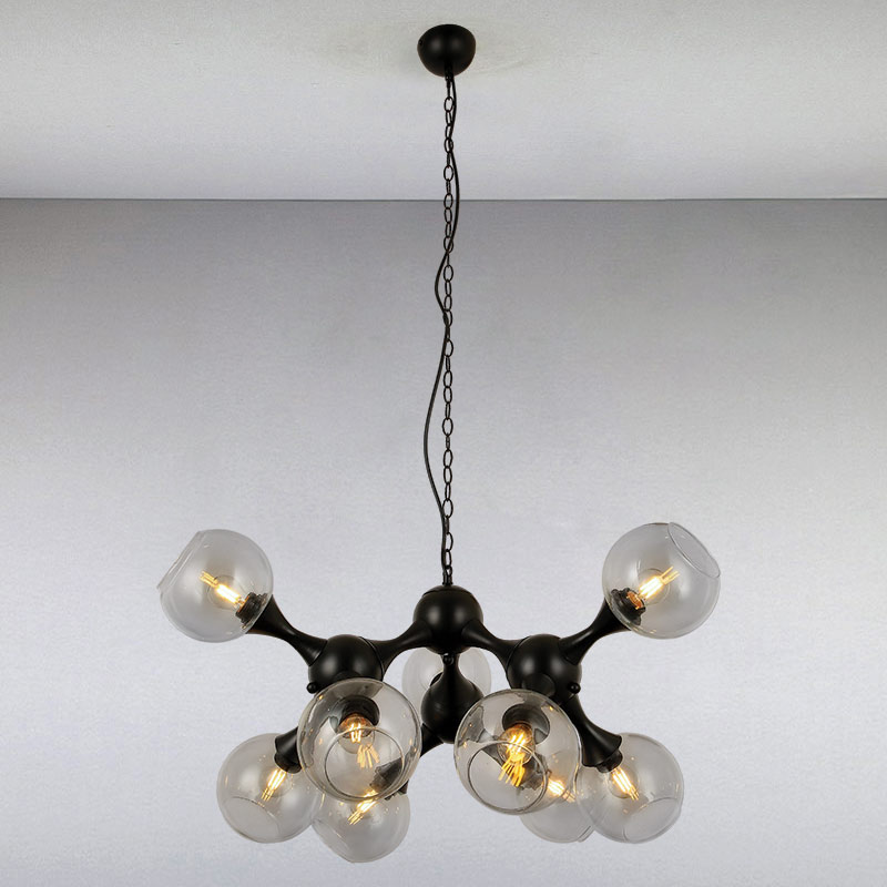 

Люстра подвесная Light House LS-13913/9 CLEAR черная