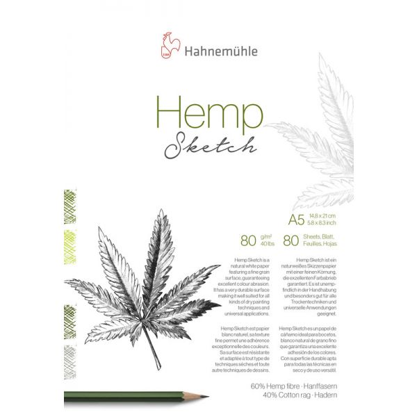 

Альбом для эскизов Hahnemuhle Hemp Sketch 80 г/м², А5, 80 листов
