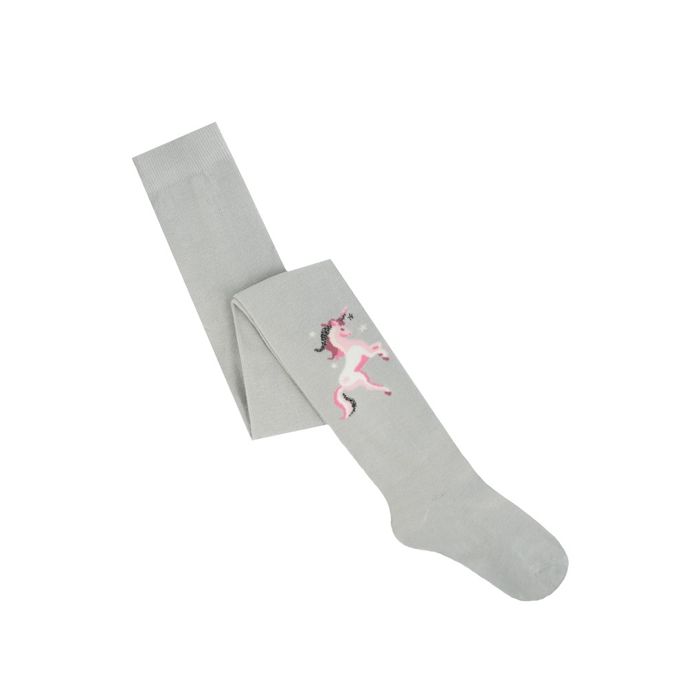 

Детские колготы Duna для девочки серые с единорогом 122-128 см 983