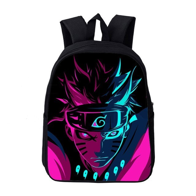 

Рюкзак молодежный Наруто Акацуки Итачи Schoolbag Naruto Akatsuki Itachi черный с розовым