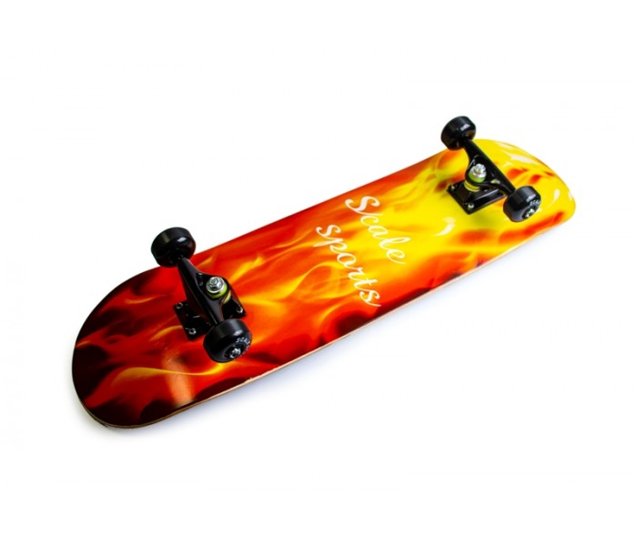 

Скейт Scale Sports "Fire" натуральный клен в основе доски, специальное наждачное покрытие