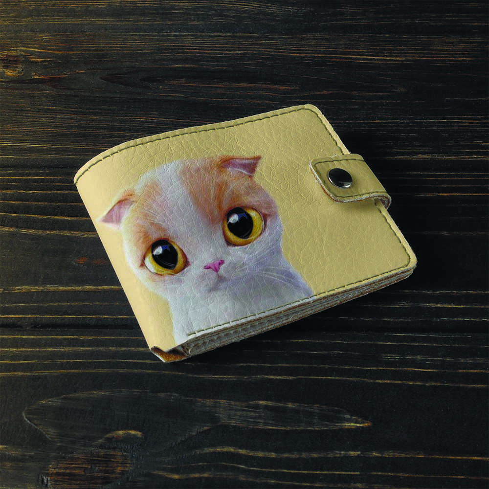 

Кошелёк Fisher Gifts Uno 788 Белокремовая кошка экокожа