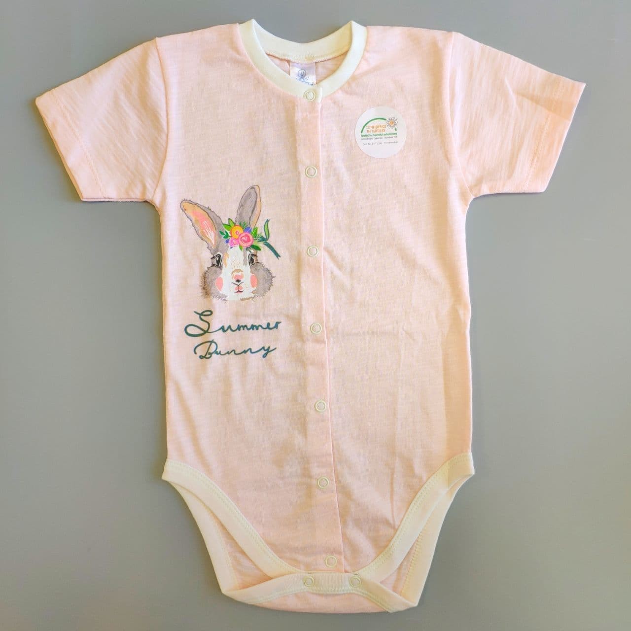 

Боди с коротким рукавом Верес Summer Bunny 102-1.77.68 68см Персиковый