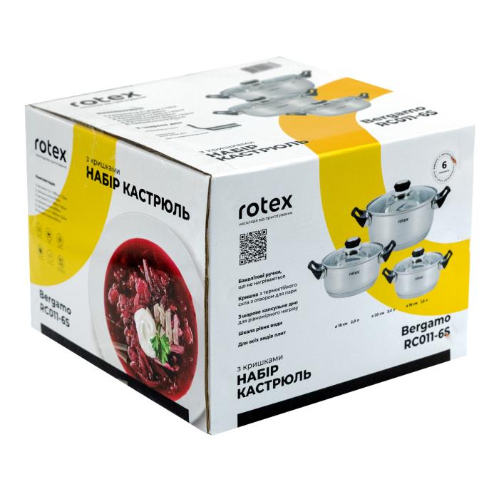 

Набор кастрюль Rotex RC011-6S Bergamo