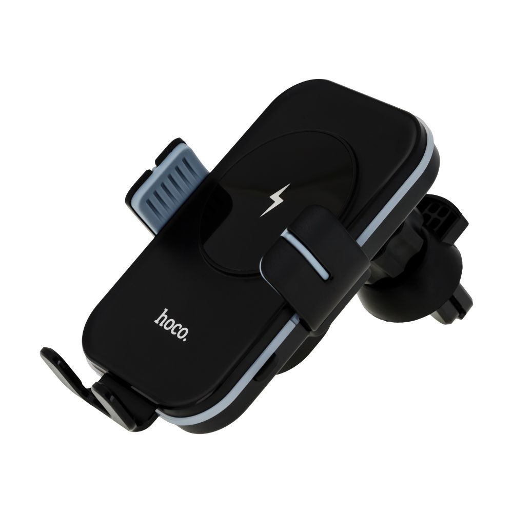 

Автодержатель Hoco CA80 Buddy smart Wireless Fast Charging, На фиксаторе, Черный