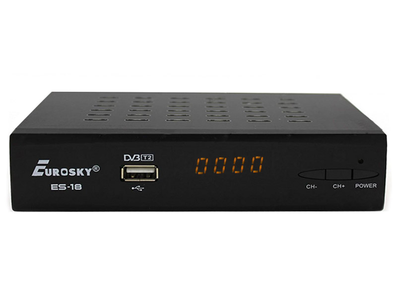 

Eurosky ES-18 Цифровой эфирный DVB-T2 тюнер(1008)gl23