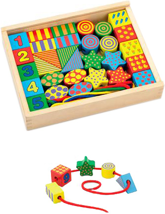 

Деревянная шнуровка Viga Toys Веселые фигурки (58505)