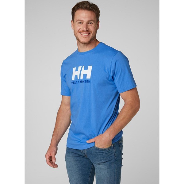 

Мужская футболка Helly Hansen Logo T-shirt 33979-509 размер М голубой