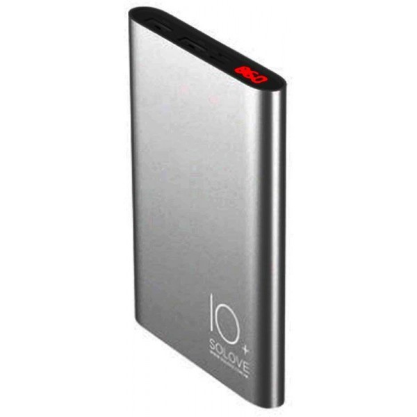 

Портативная батарея 10000 mAh Solove A9s Portable Metallic Power Bank Grey