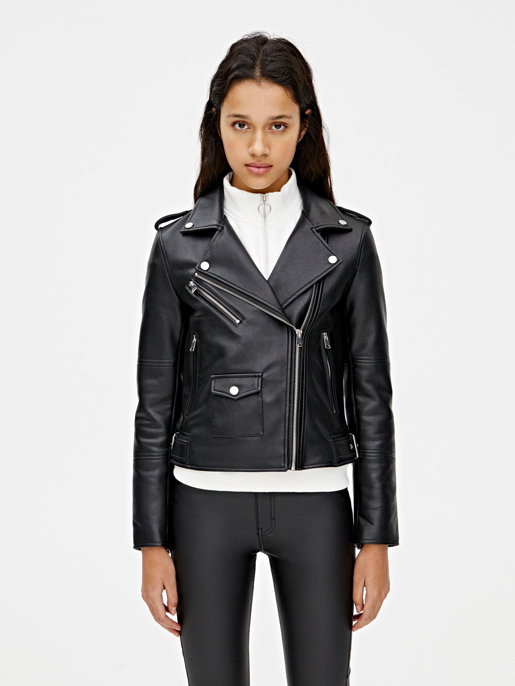 

Куртка из искусственной кожи Pull & Bear 9714325800-AAAD  Черная, Куртка из искусственной кожи Pull & Bear 9714325800-AAAD S Черная