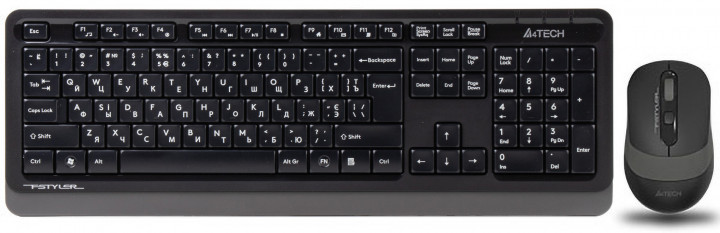 

Комплект клавиатура + мышь A4Tech FG1010 беспроводные Black/Grey