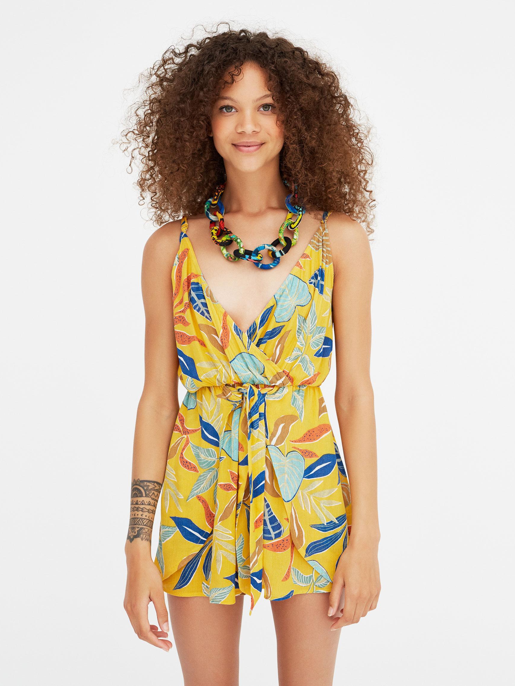 

Комбинезон Pull & Bear 9638306300-ACFV S Желтый с разноцветным