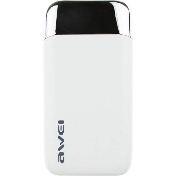 

Портативная батарея 10000 mAh AWEI P52K Power Bank White