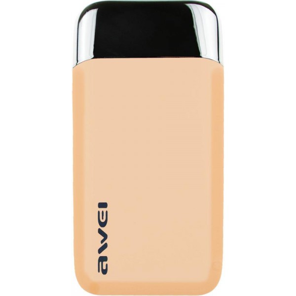

Портативная батарея 10000 mAh AWEI P52K Power Bank Gold