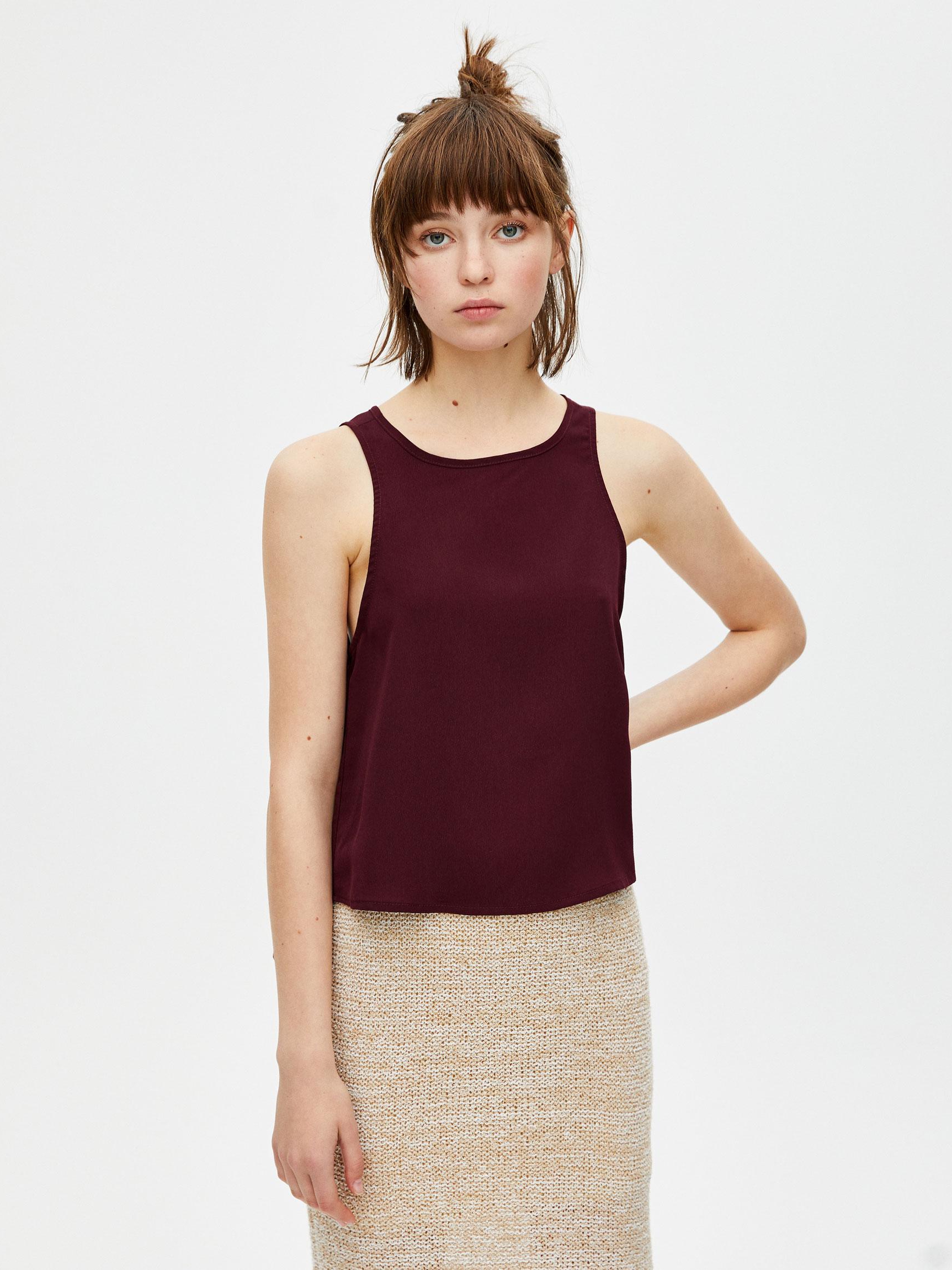 

Топ Pull & Bear 9471202605-ACXF L Сливовый