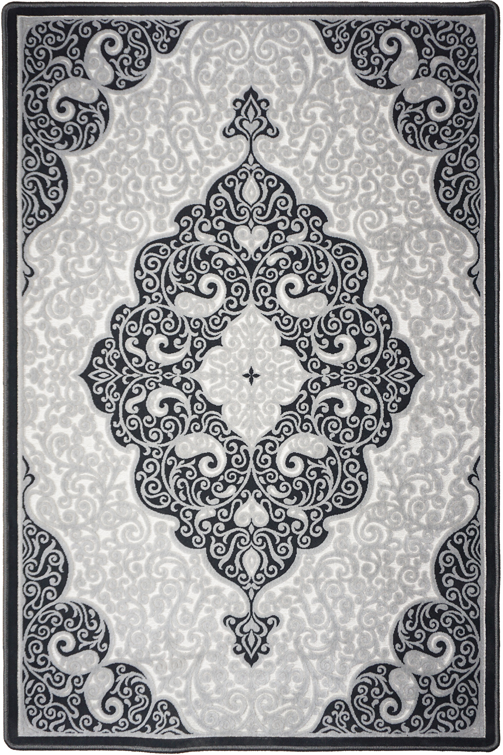 

Ковер Витебские Ковры Лира 51950 1х2 м. Прямоугольник серый_D.GREY / GREY