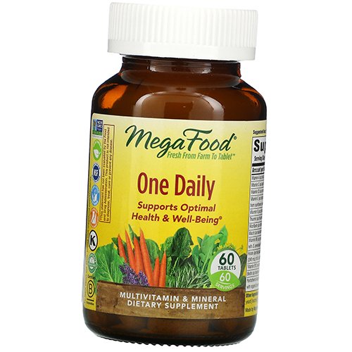 

Мультивитамины, One Daily, Mega Food 60таб (36343022)