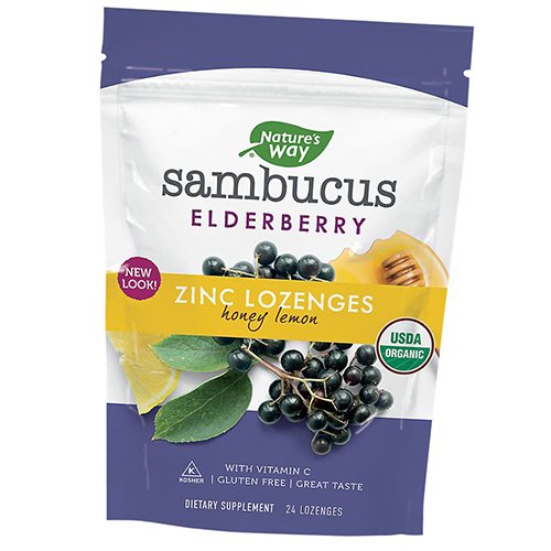 

Organic Sambucus Nature's Way 24вегледенца Мед-лимон (71344004)