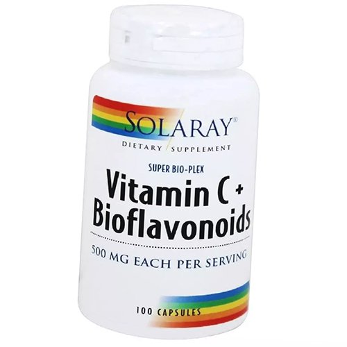 

Витамин С с Биофлавоноидами, Vitamin C plus Bioflavonoid, Solaray 100капс (36411073)