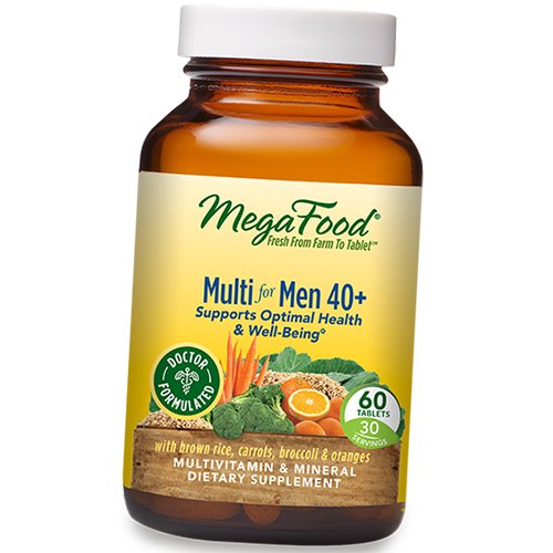 

Мультивитамины для мужчин 40+, Multi for Men 40+, Mega Food 60таб (36343041)