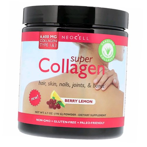 

Коллаген 1 и 3 типа, Super Collagen, Neocell 198г Ягода-лимон (68342009)
