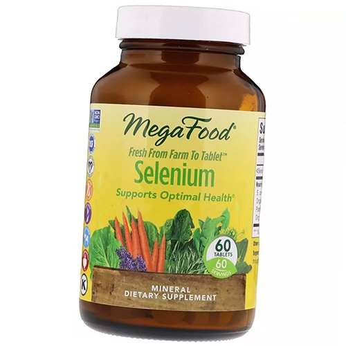 

Селен Глицинат, Selenium, Mega Food 60таб (36343042)
