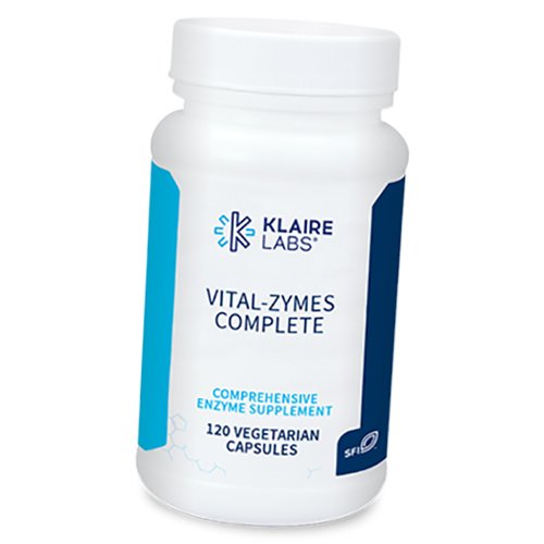 

Мультиферменты для обширной поддержки пищеварения, Vital-Zymes Complete, Klaire Labs 120вегкапс (69517003)
