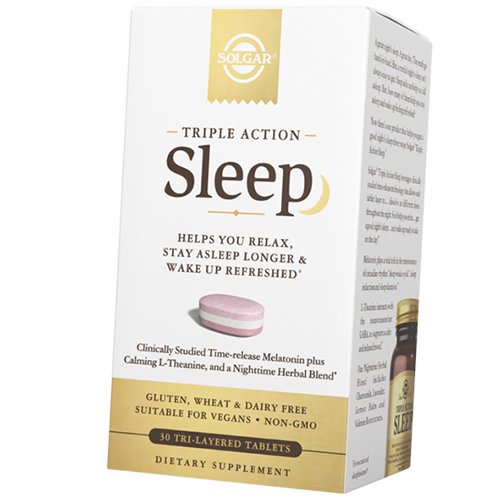 

Растительный комплекс для сна, Triple Action Sleep, Solgar 30таб (71313045)