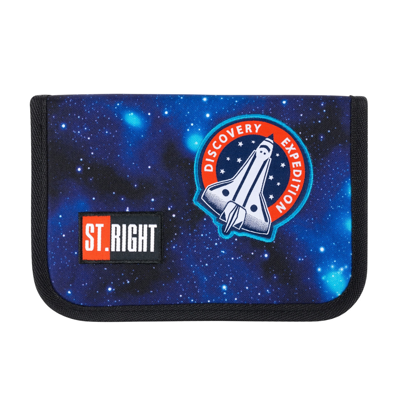 

Пенал школьный без наполнения ST.RIGHT PC3 COSMIC MISSION 1 отделение 2 отворота