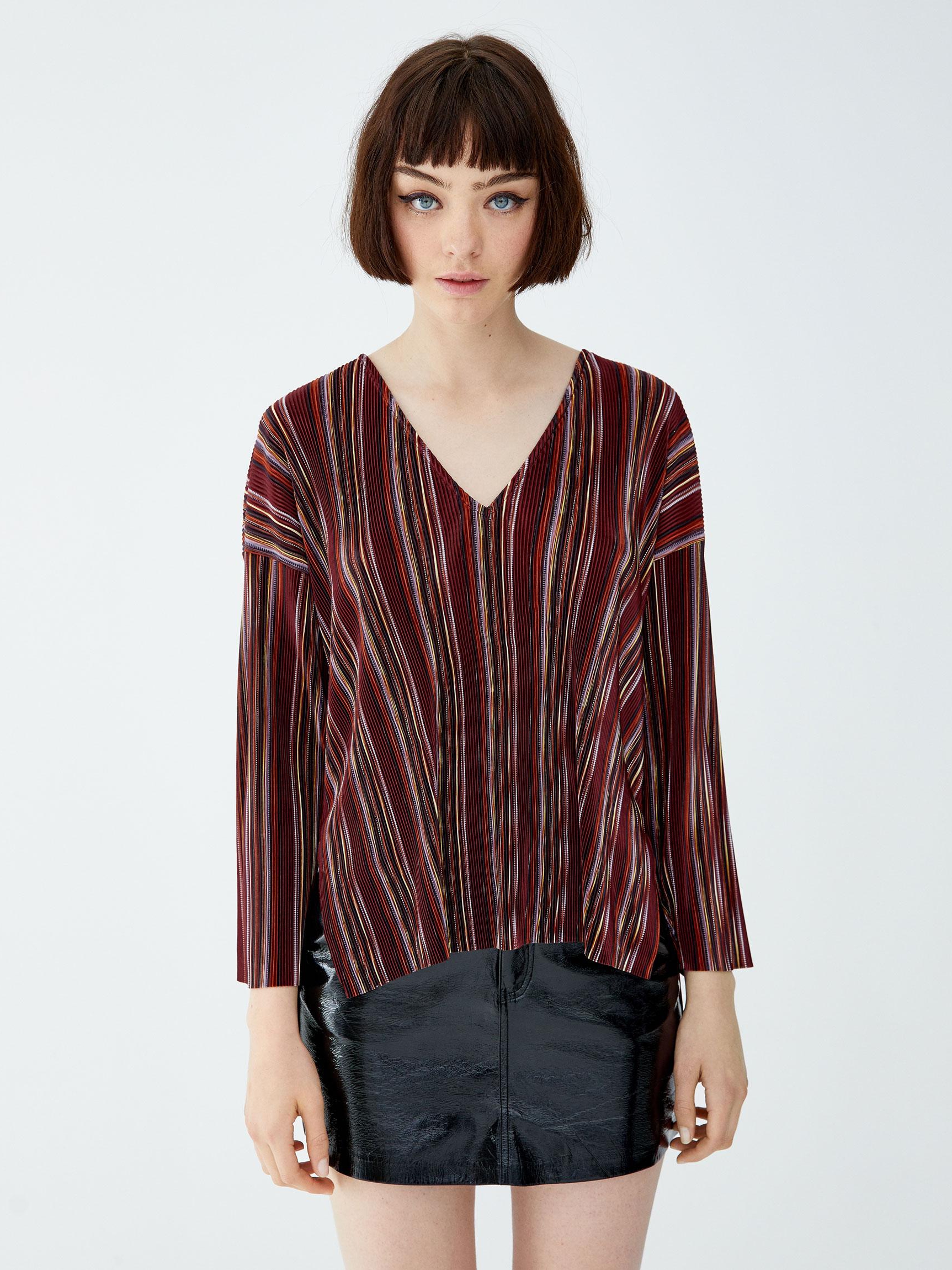 

Блузка Pull & Bear 9245389700-ADQT M Бордовая