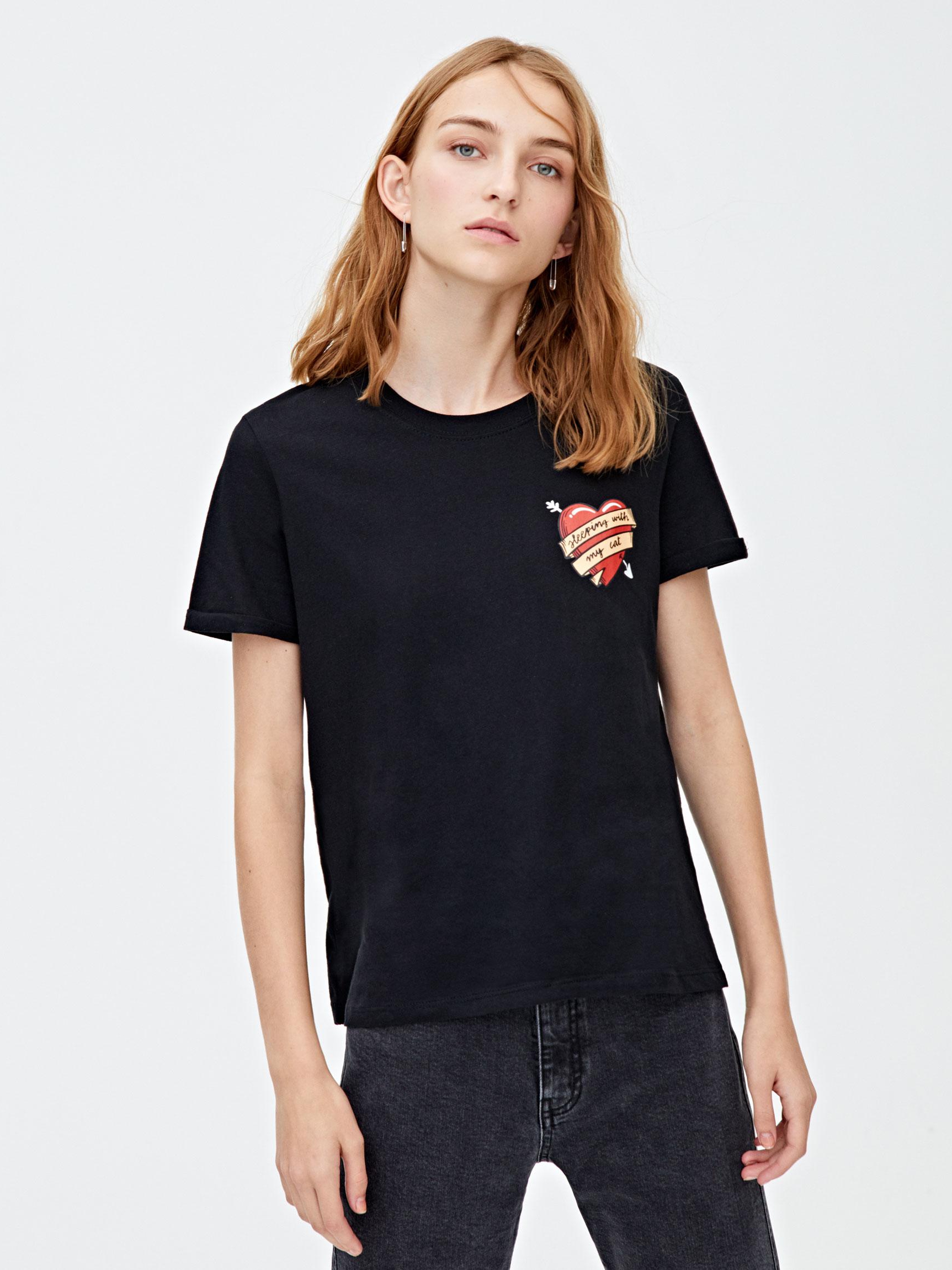 

Футболка Pull & Bear 9242314800-AAPU S Черная