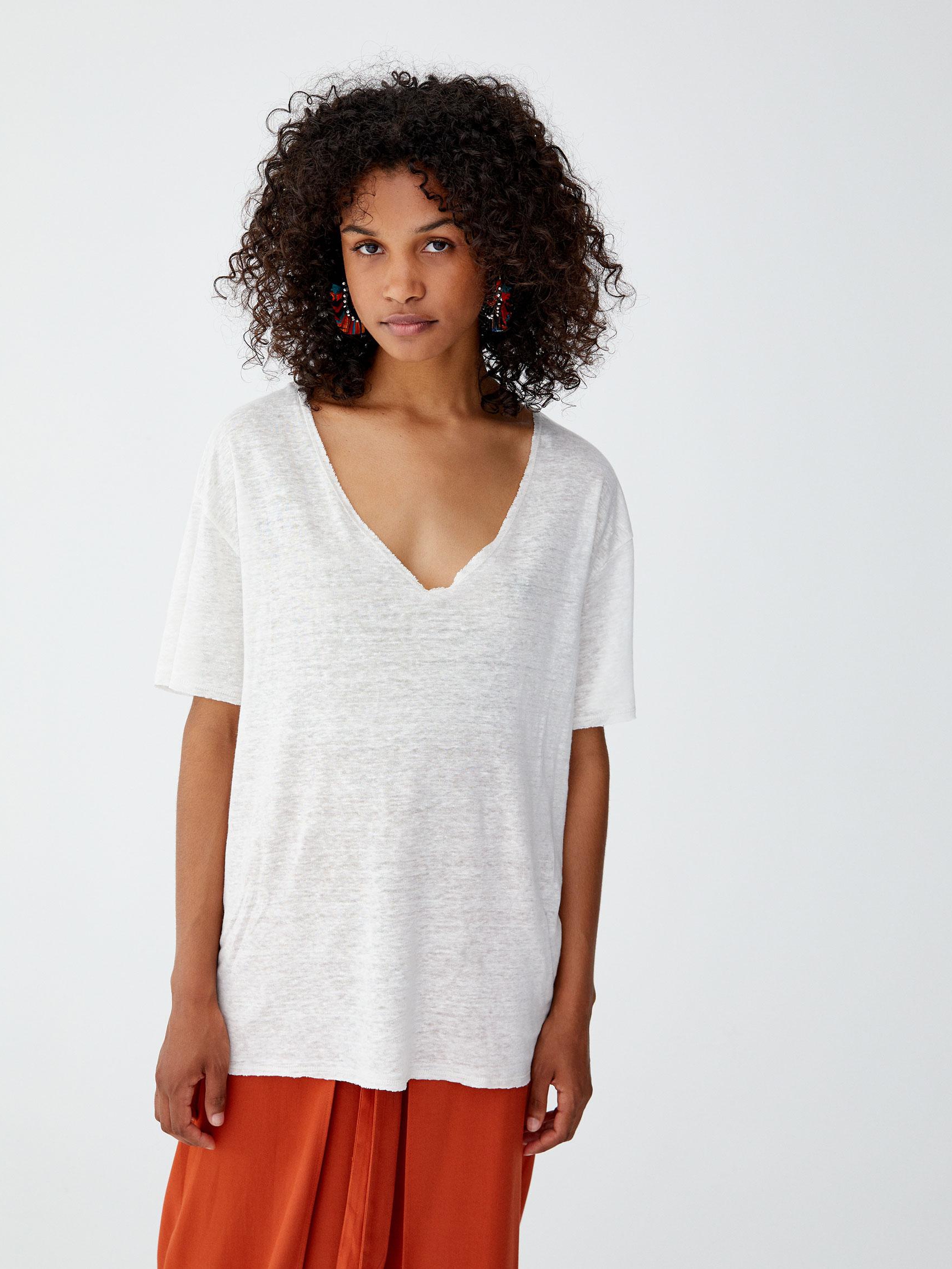 

Футболка Pull & Bear 9241322712-ACTS M Белая