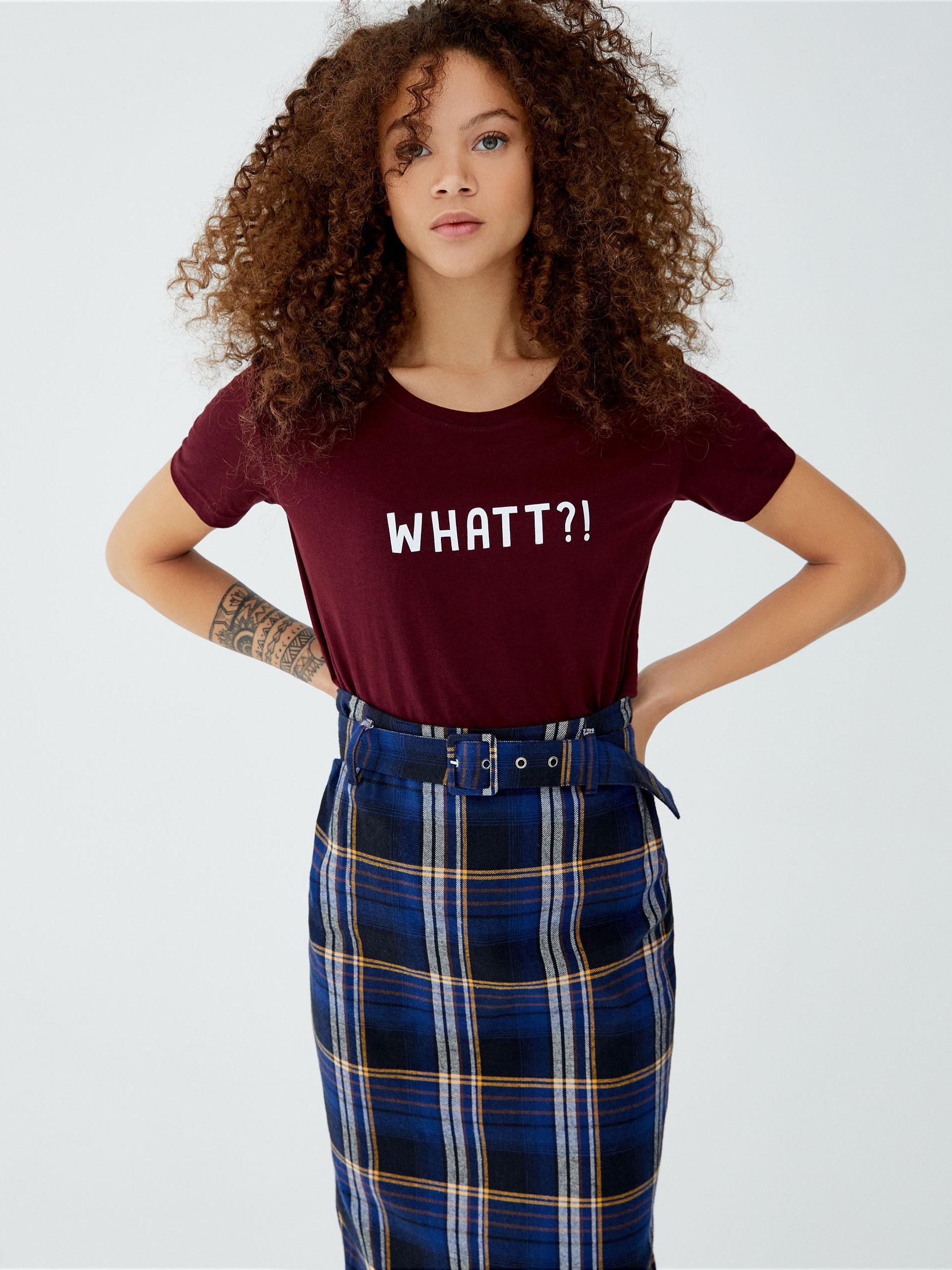 

Футболка Pull & Bear 9238215605-ABJG S Бордовая