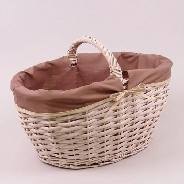 

Корзина с тканью Flora бежевая 50097