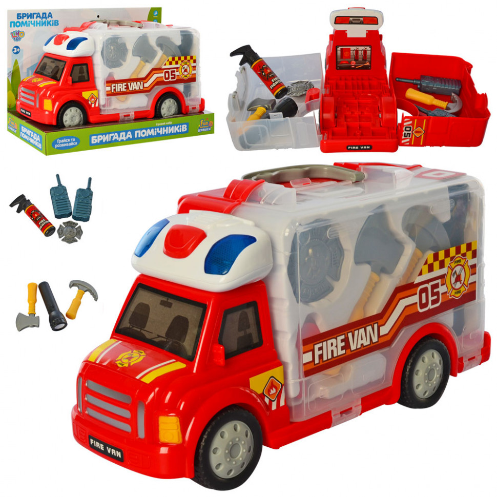 

Игровой набор инструментов в машинке Limo Toy М 5531-2, (5532) красный с белым