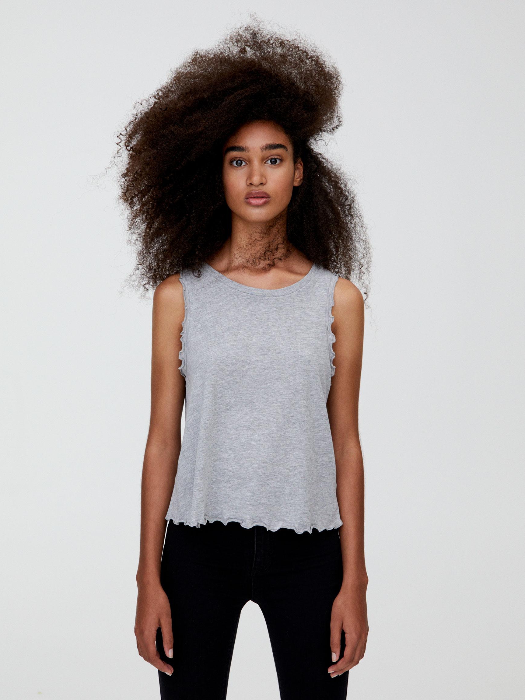 

Майка Pull & Bear 9230208803-ABKU L Серая