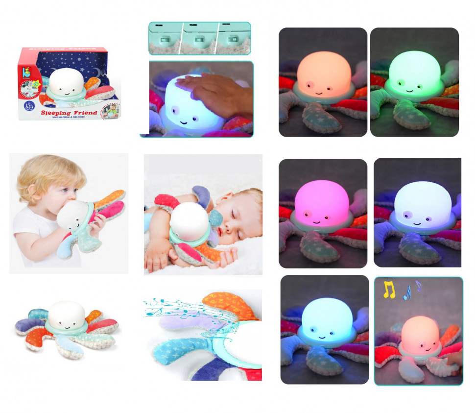 

Детский ночник осьминог Bambi BB1904 плюшевый