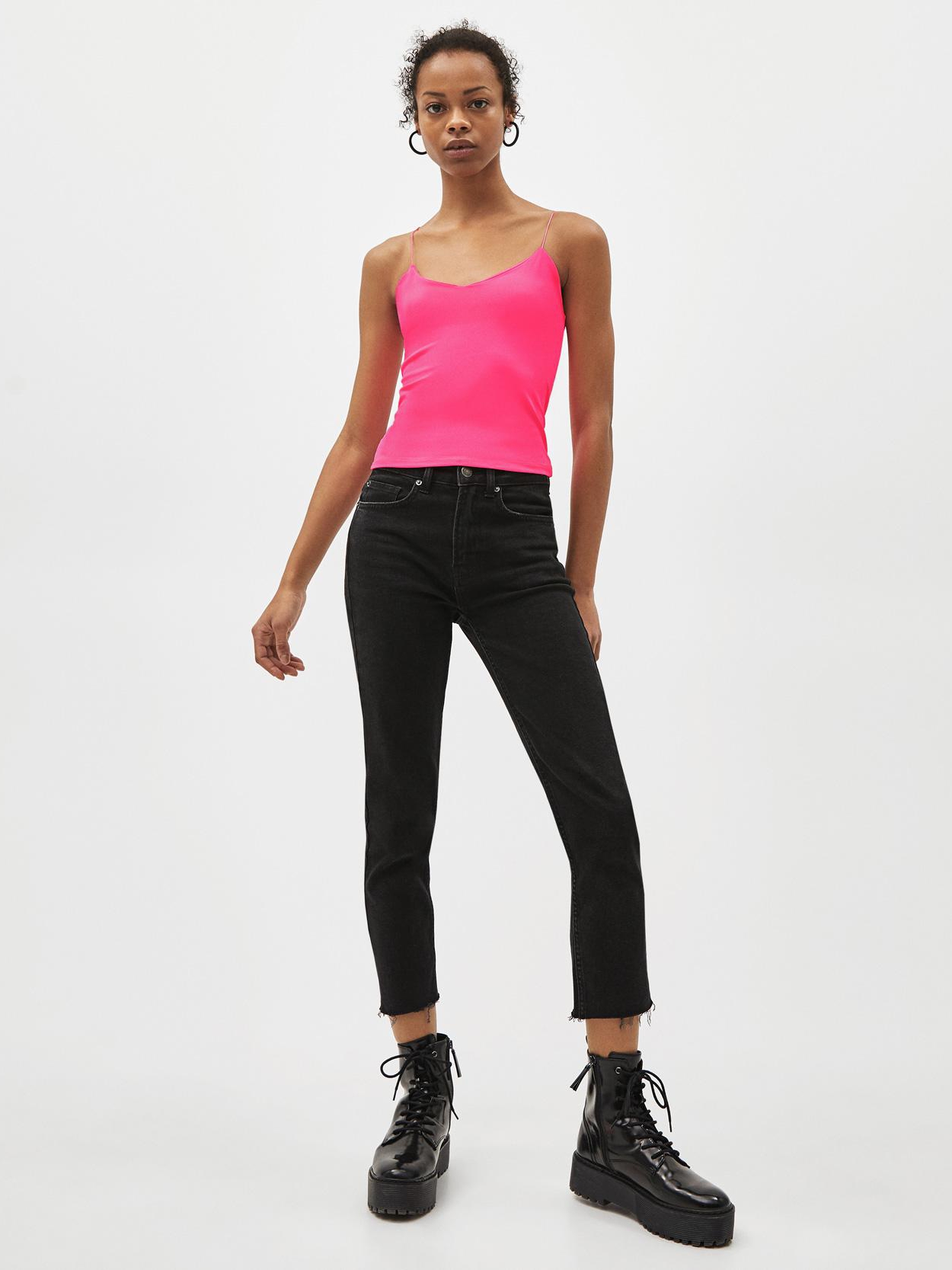 

Топ Bershka 8883256663-ACSO M Ярко-розовый