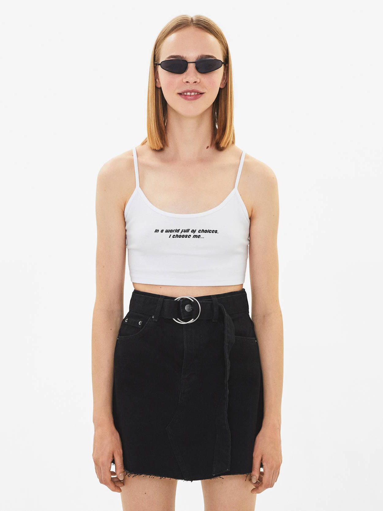 

Топ Bershka 8725231251-AAPT L Белый