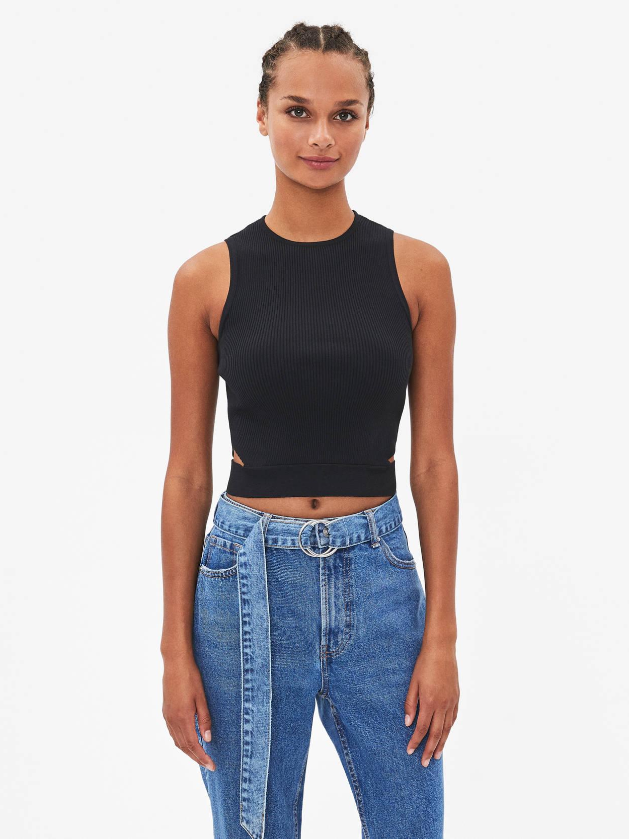 

Топ Bershka 8646623800-AAAD XS Черный