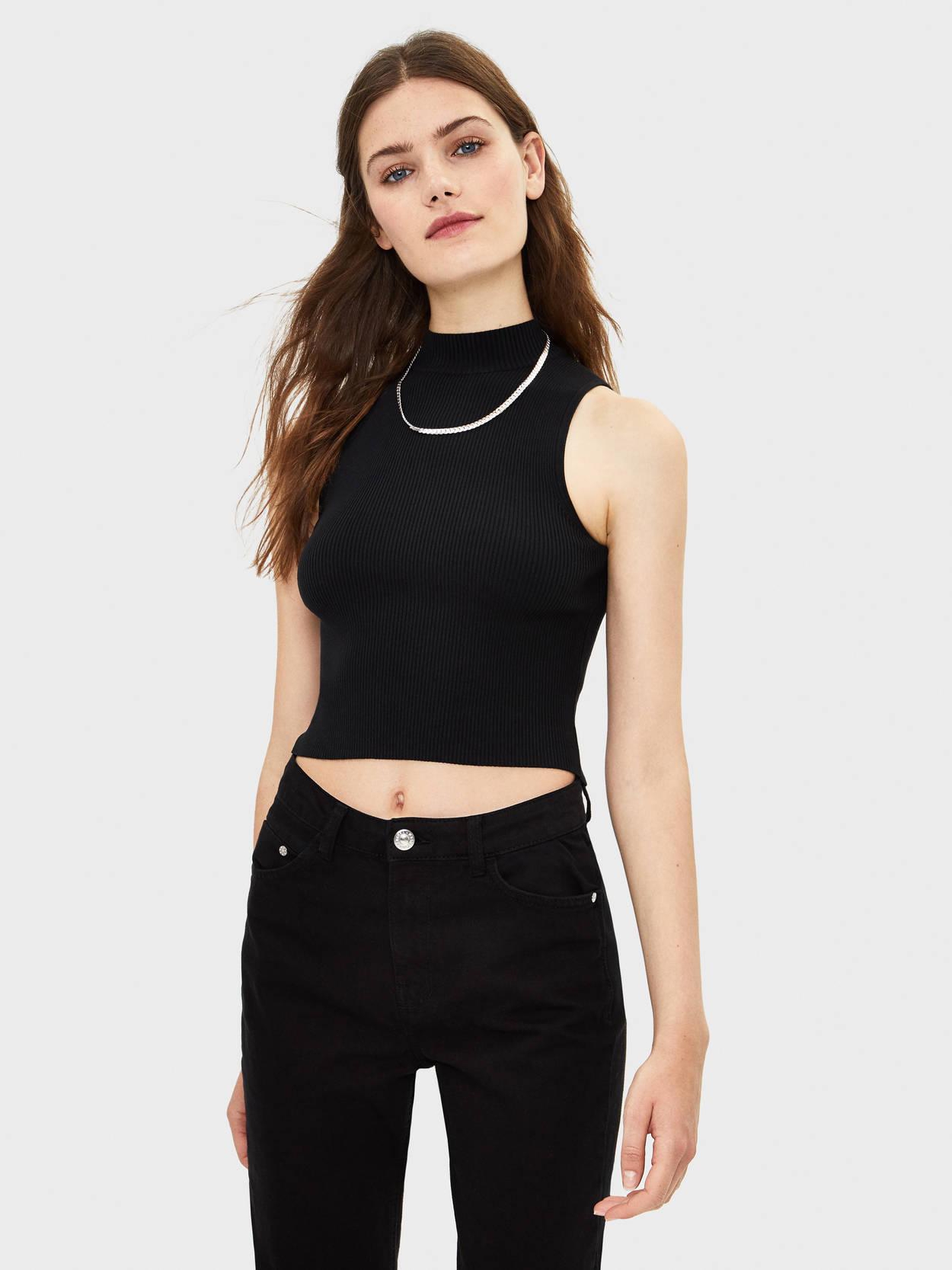 

Топ Bershka 8642623800-AAAD L Черный