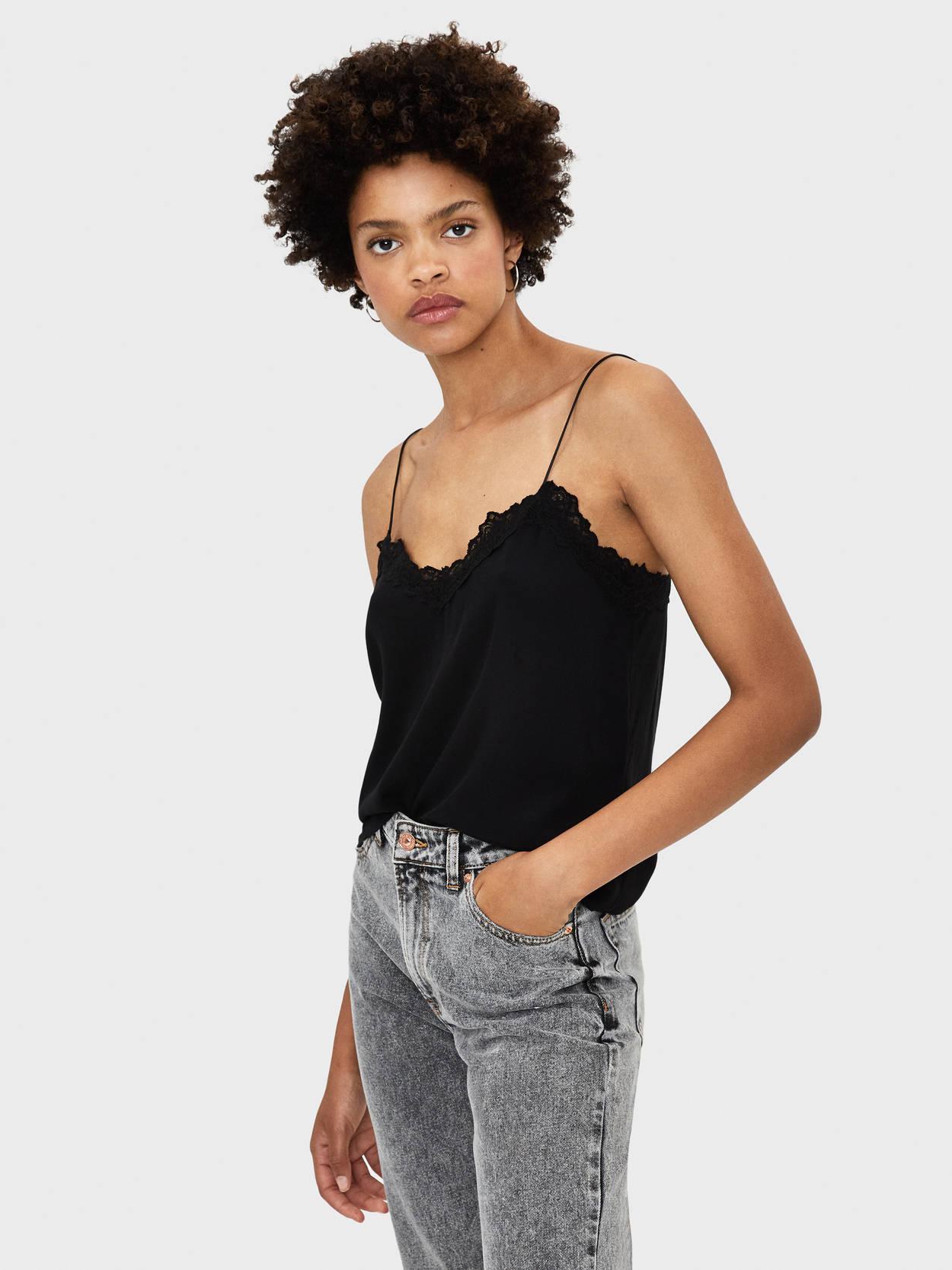

Топ Bershka 8615187800-AAAD XS Черный