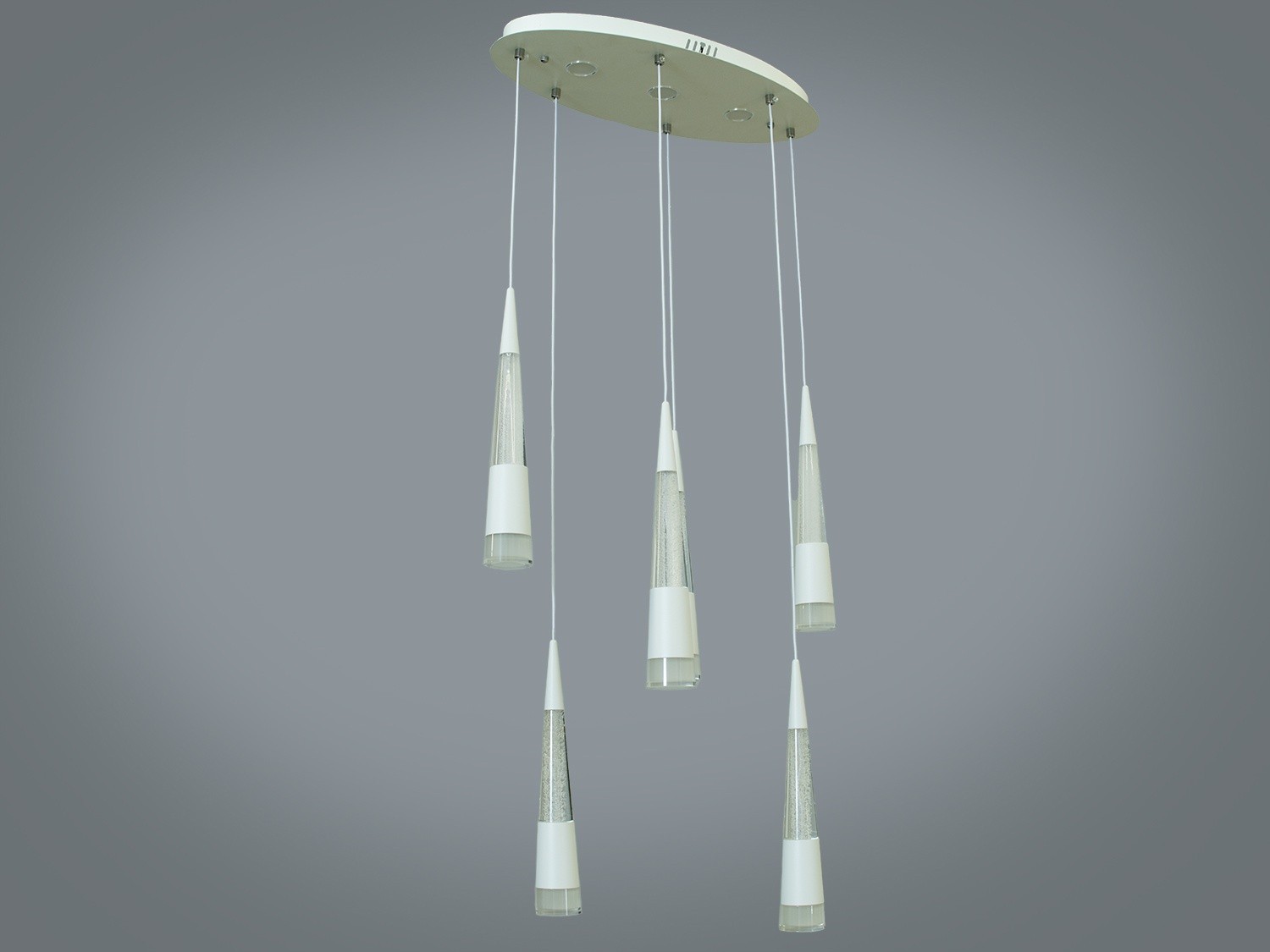 

Подвесная современная LED люстра AlexMosh 50w цвет белый (7082)