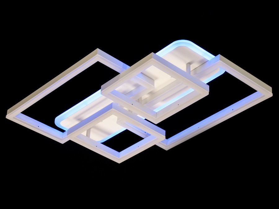 

Потолочная LED люстра AlexMosh с диммером и подсветкой 3х цветов 135W цвет белый (24411)
