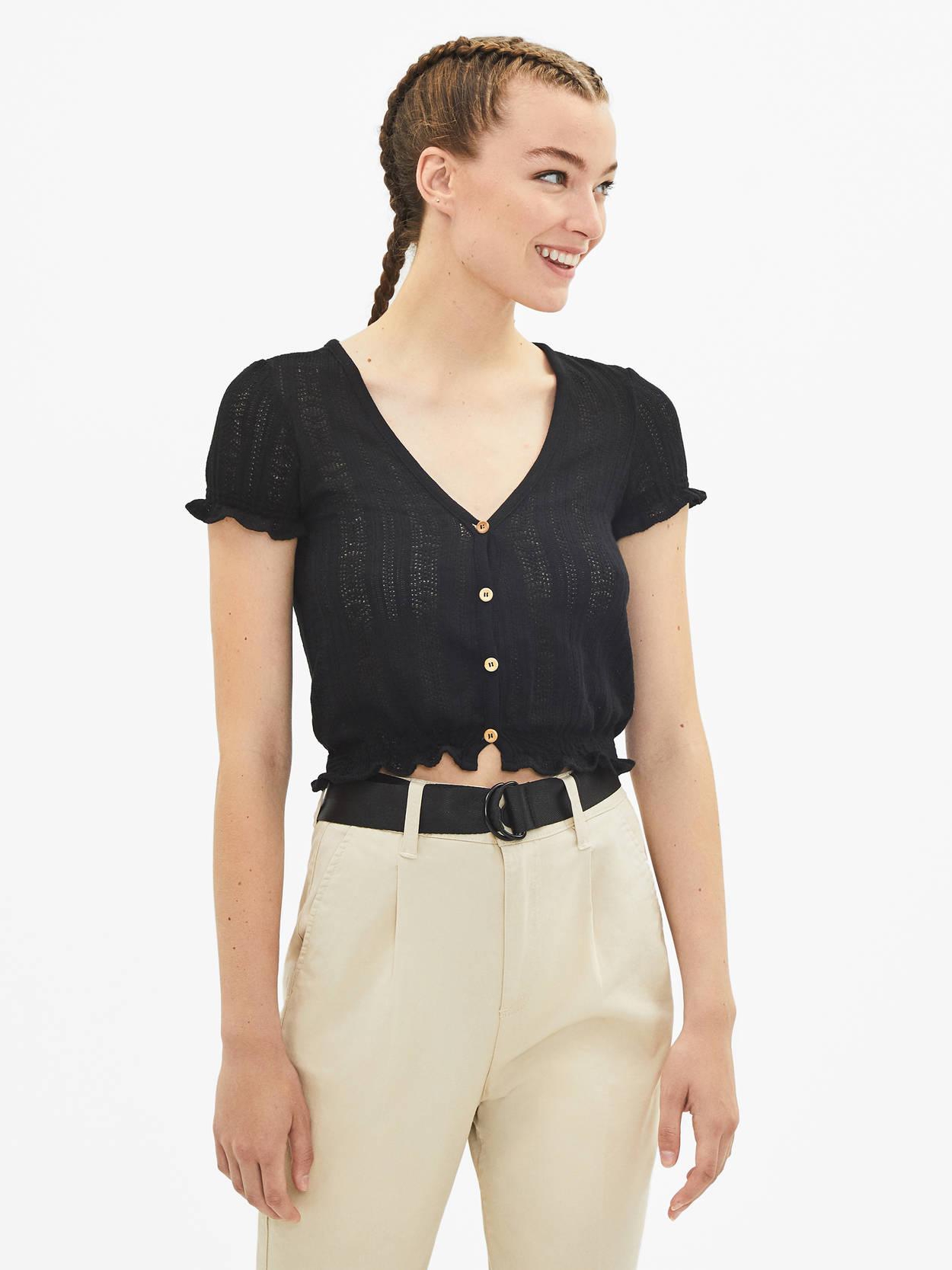 

Топ Bershka 6924187800-AAAD  Черный, Топ Bershka 6924187800-AAAD M Черный